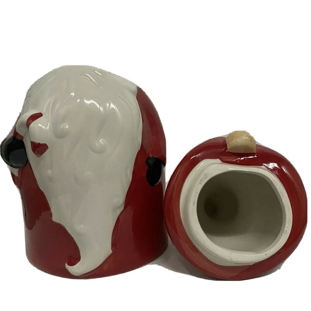 Whimsical Cupboard 10 Strawberry Street Gnome Santa Cookie Jar Canister 13" New - Picture 6 of 11